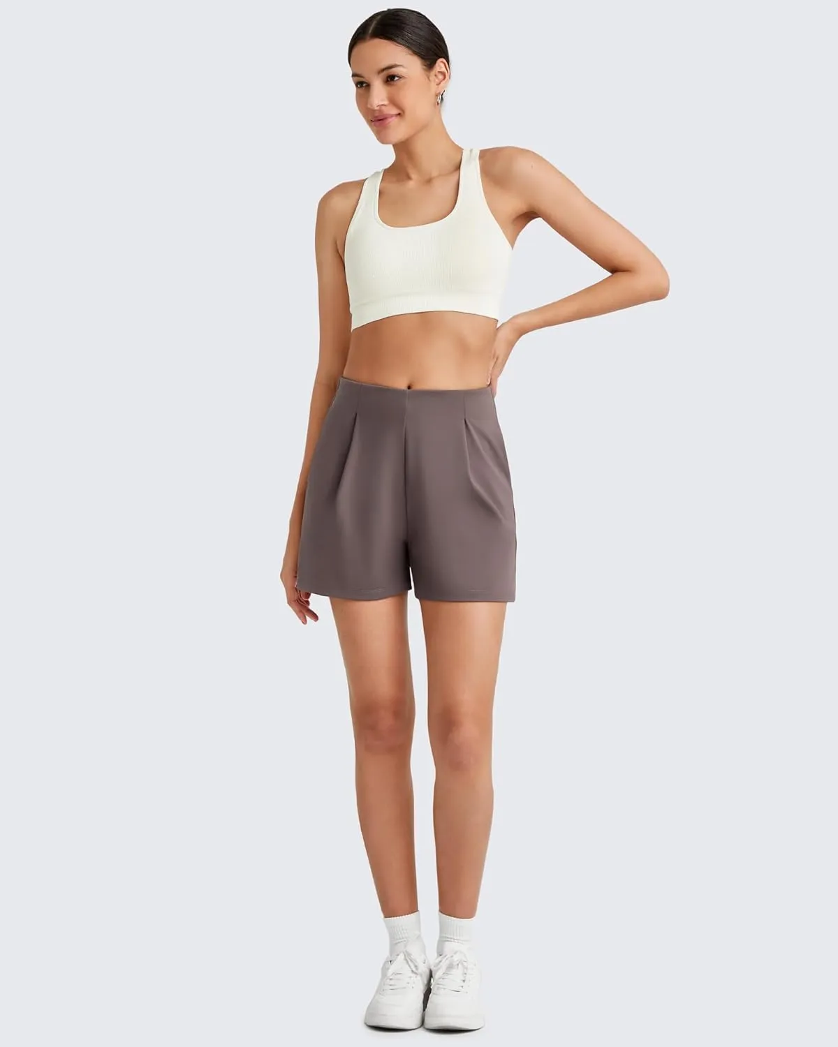 G4Free ShiftReady Women Shorts Dressy Casual 2025 Trendy Summer High Waisted Tailored Trouser Shorts with Pockets