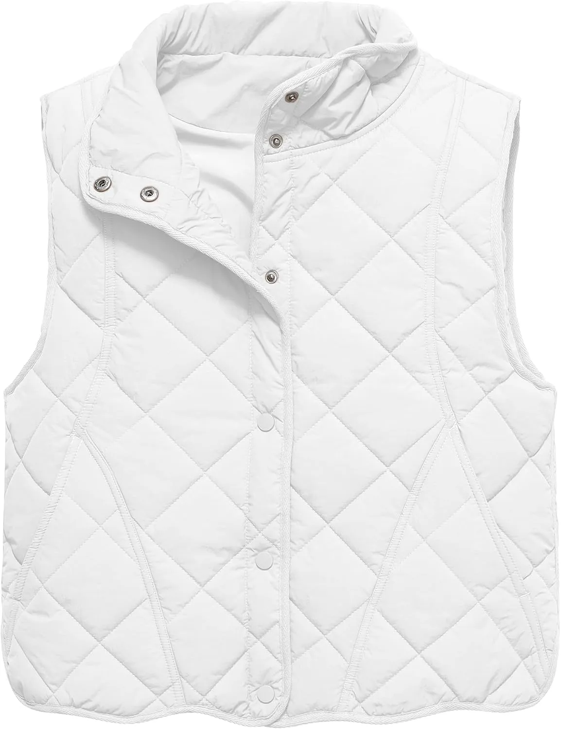Gacaky Women's Puffer Vest Sleeveless Button Down Outerwear Warm Quilted Lightweight Down Winter Jackets Coats