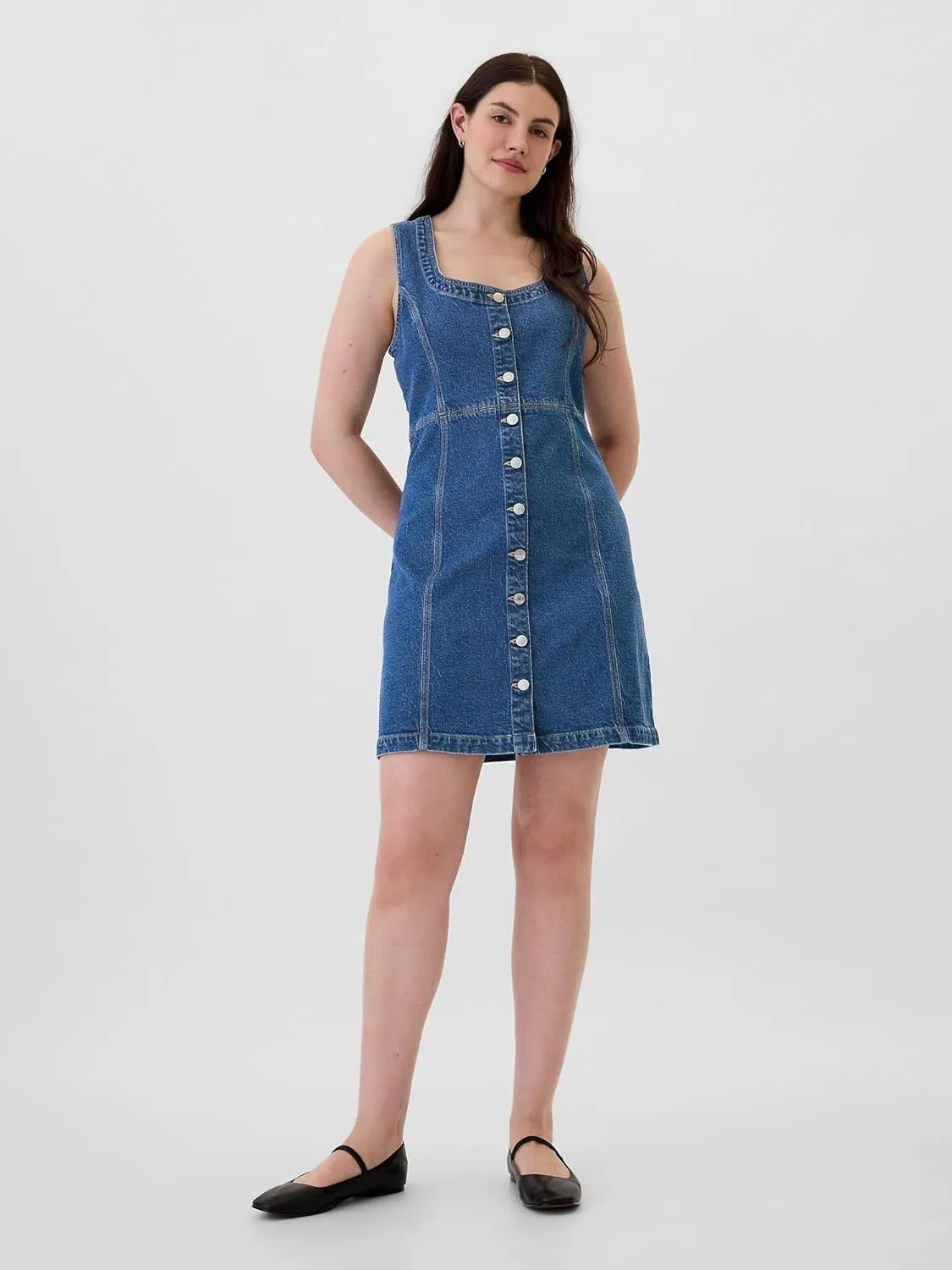 GAP Women's Button Front Shift Dress