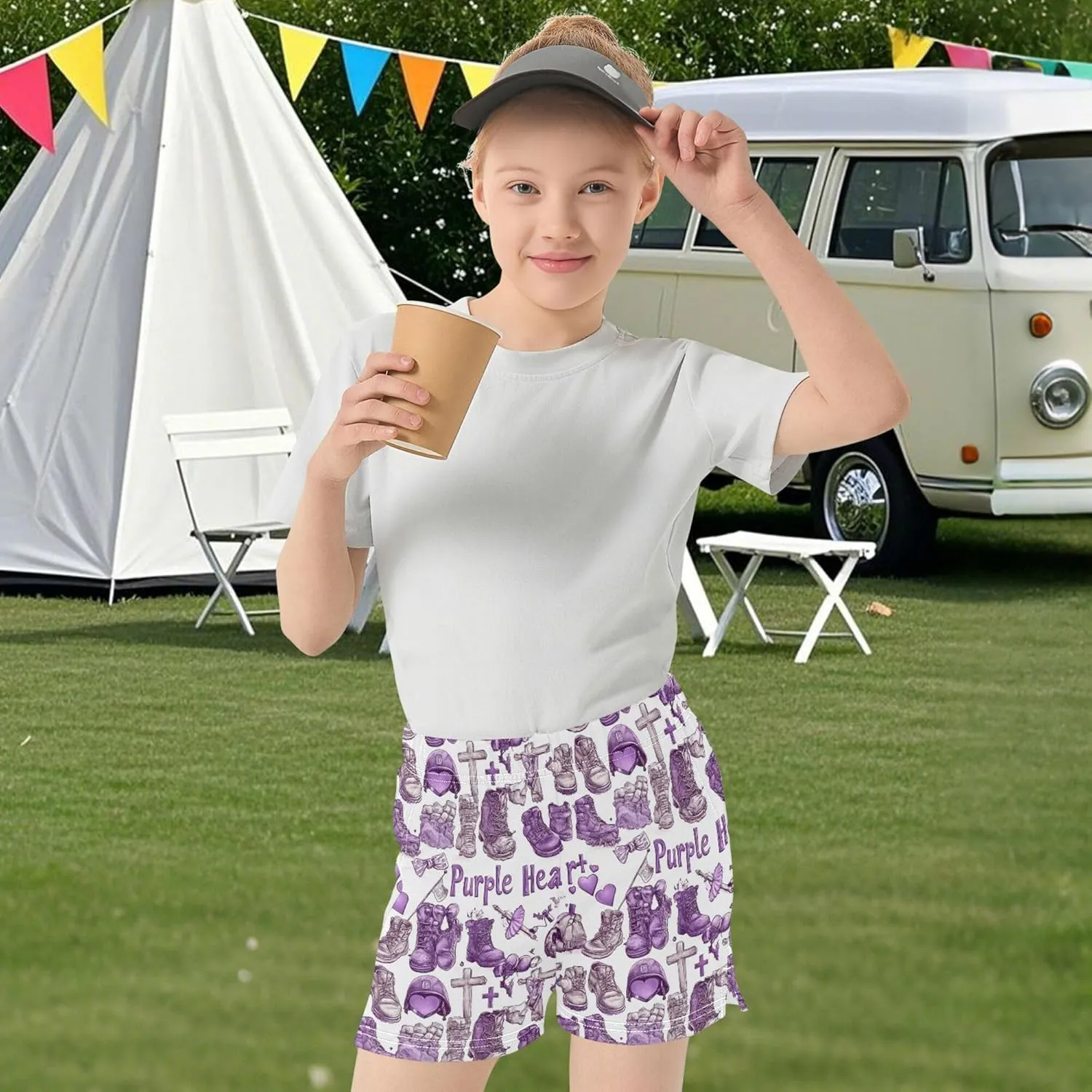 Girl's Athletic Shorts with Pockets Athletic Shorts for Teen for Dance