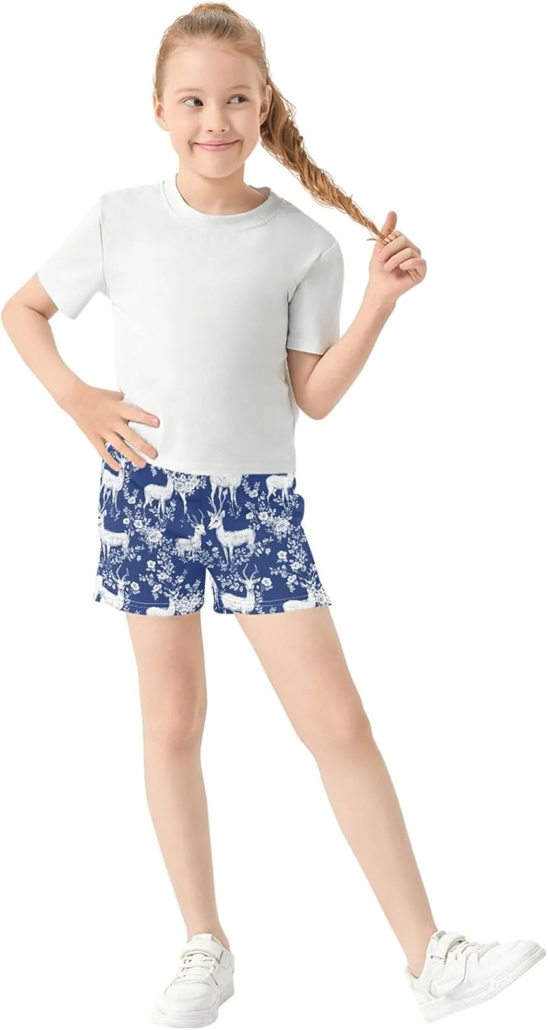 Girl's Athletic Shorts with Pockets Youth Athletic Shorts for Gym