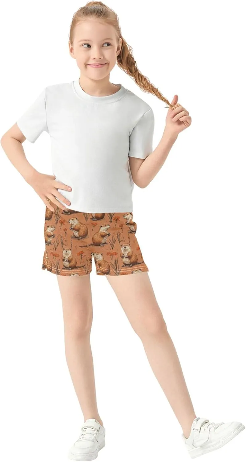 Girl's Athletic Shorts with Pockets Youth Athletic Shorts for Gym