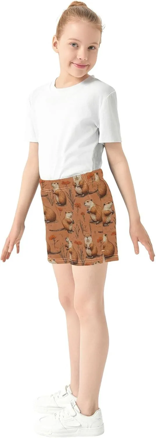 Girl's Athletic Shorts with Pockets Youth Athletic Shorts for Gym