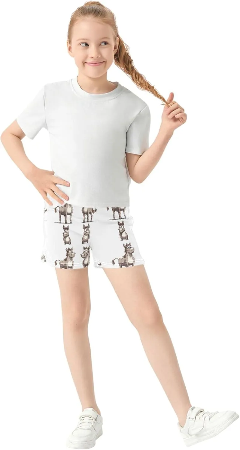 Girl's Athletic Shorts with Pockets Youth Athletic Shorts for Gym