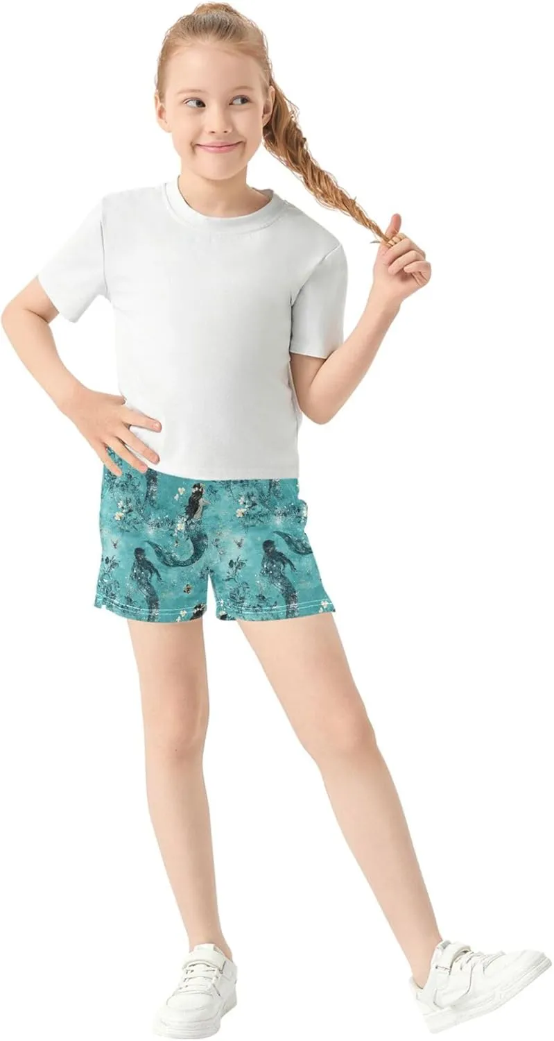 Girl's Athletic Shorts with Pockets Youth Athletic Shorts for Gym
