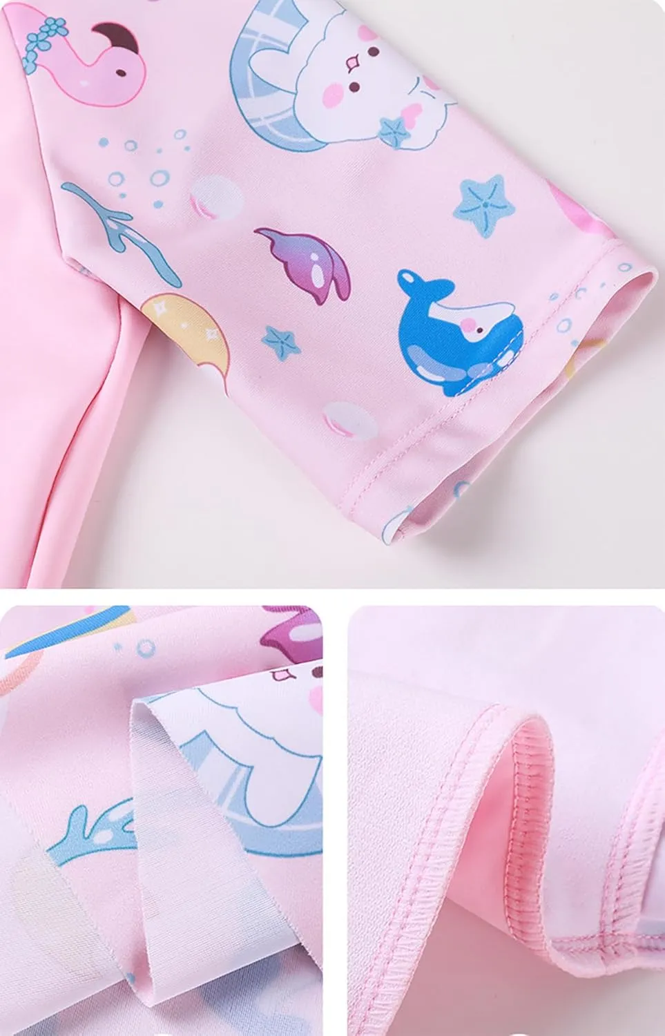 Girls Swimsuit Girls One Piece Skirted Swimsuit Short Sleeve Floral Rash Guard Bathing Suit Swim Dress Swimwear