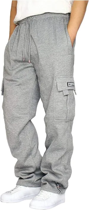 GOKKILRW Mens Fashion Hiking Cargo Pants Workout Joggers Chinos Stretch Drawstring Athletic Camp Combat Work Pants Trousers