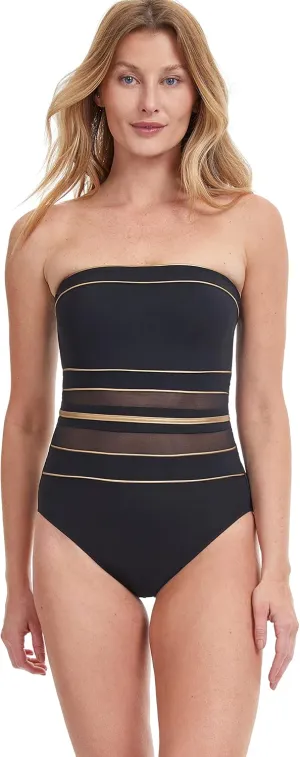 Gottex Women's Standard Black Gold One-Piece Swimsuit