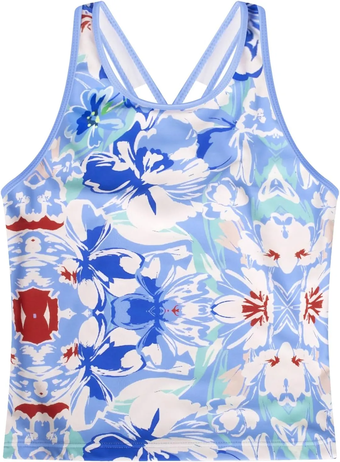 GRACE KARIN Girls Swimsuit Cross Back Swim Top and Swim Shorts Skirt Bathing Suit Two Piece Swimwear 5-12Y