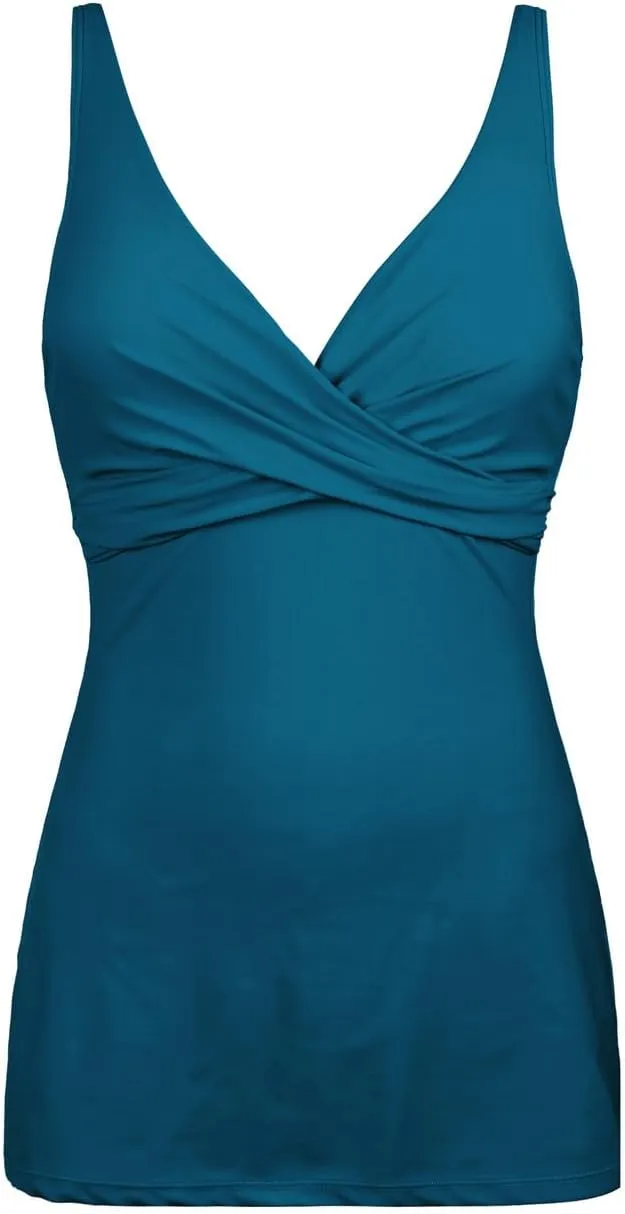Hilor Women's Underwire One Piece Swimsuits Twist Front Swimdress Tummy Control Bathing Suit Swim Dress