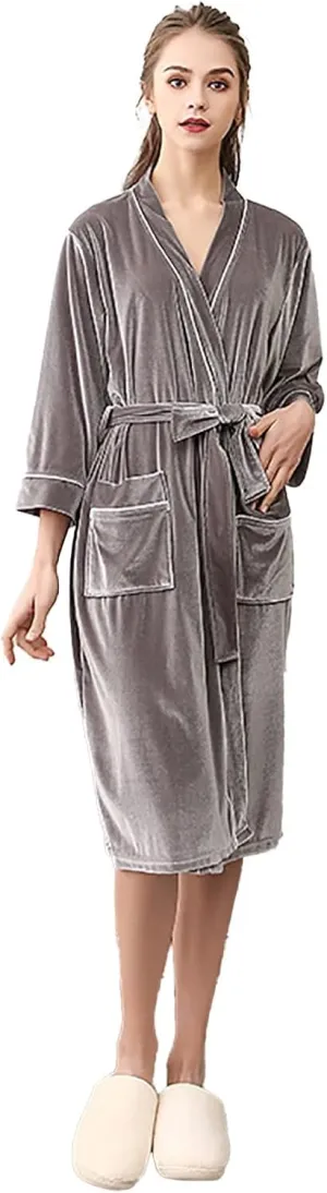 Hooded Robes for Women Bathrobe Plush Long Spa Robe Fleece Bathrobe Women Bathrobe Womens Fuzzy Womens Plush Fleece