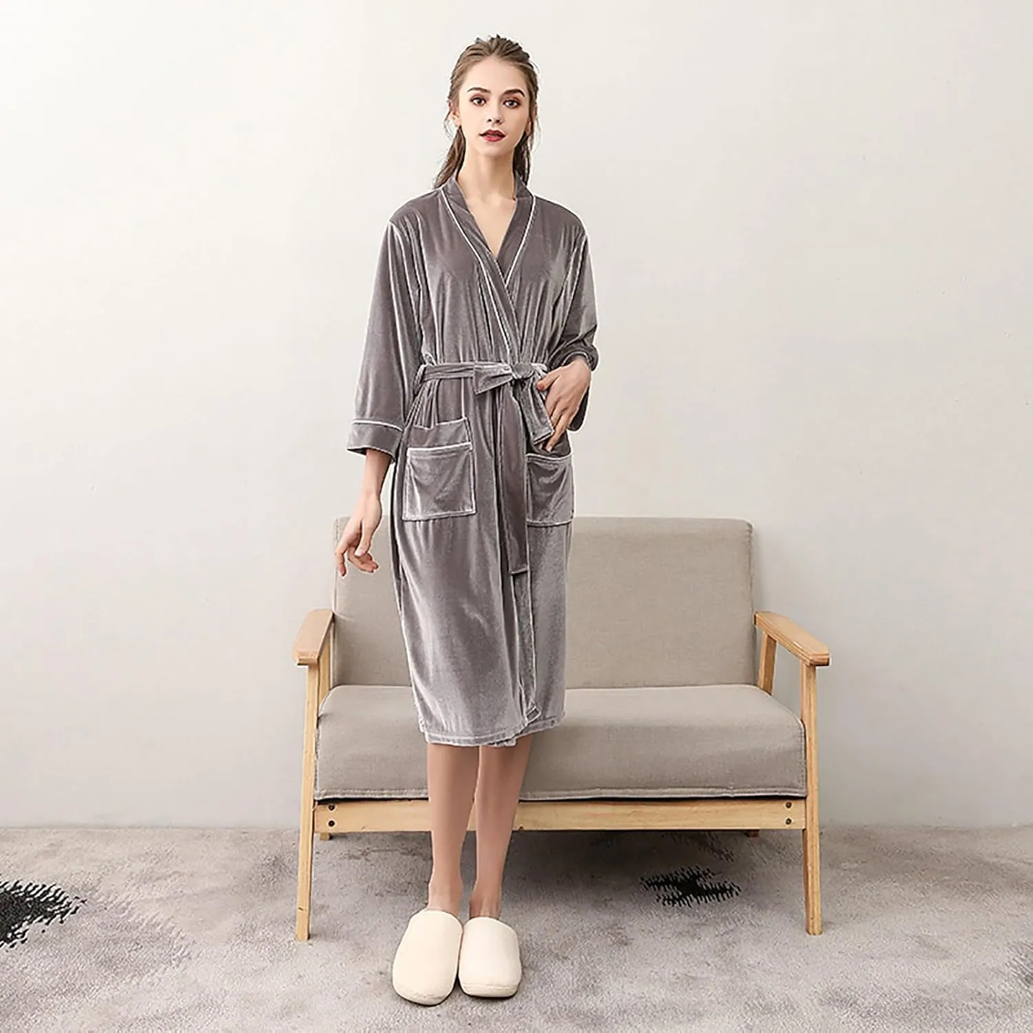 Hooded Robes for Women Bathrobe Plush Long Spa Robe Fleece Bathrobe Women Bathrobe Womens Fuzzy Womens Plush Fleece