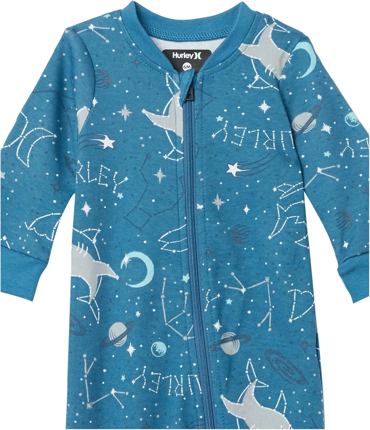 Hurley Baby Boys' Long Sleeve Footed Coverall