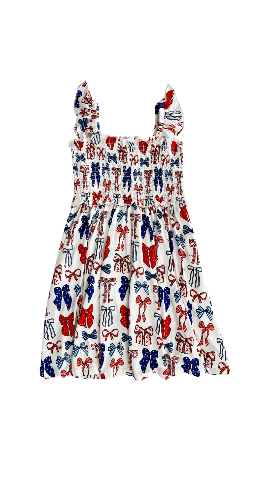 In My Jammers Red White & Blue Smocked Twirl Dress