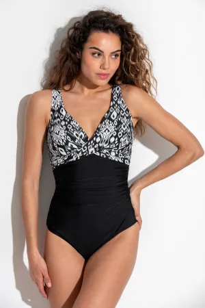 Indonesia Tummy Control Swimsuit-BLACK
