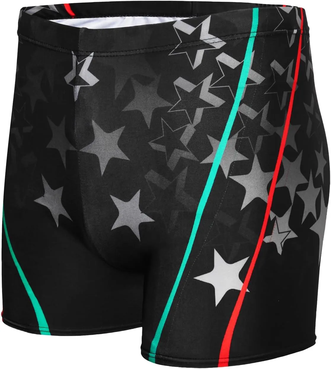KANAV Men's Athletic Square Leg Swimsuit Jammers Durable Compression Swim Briefs Training Bathing Swimming Shorts