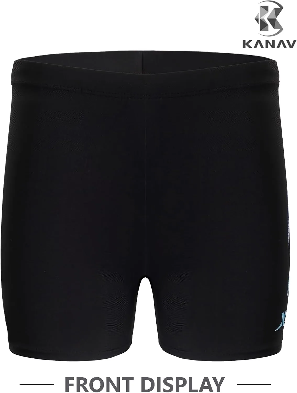 KANAV Men's Athletic Square Leg Swimsuit Jammers Durable Compression Swim Briefs Training Bathing Swimming Shorts