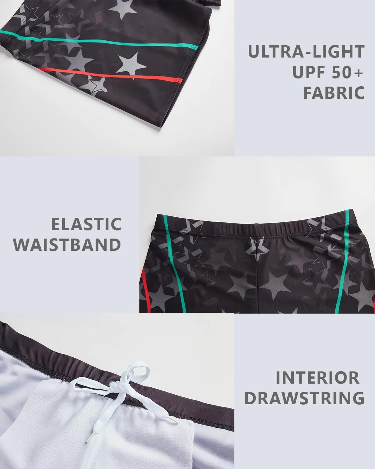 KANAV Men's Athletic Square Leg Swimsuit Jammers Durable Compression Swim Briefs Training Bathing Swimming Shorts
