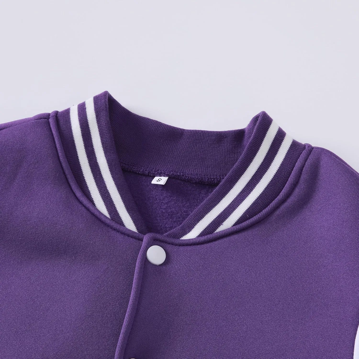 Kids Baseball Jackets Boys Girls Fit Varsity Jacket Casual Lightweight Plain Button Cardigan School Coat