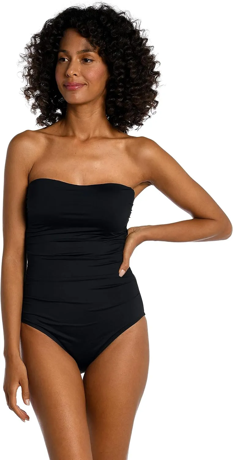La Blanca Women's Standard Island Goddess Bandeau One Piece Swimsuit