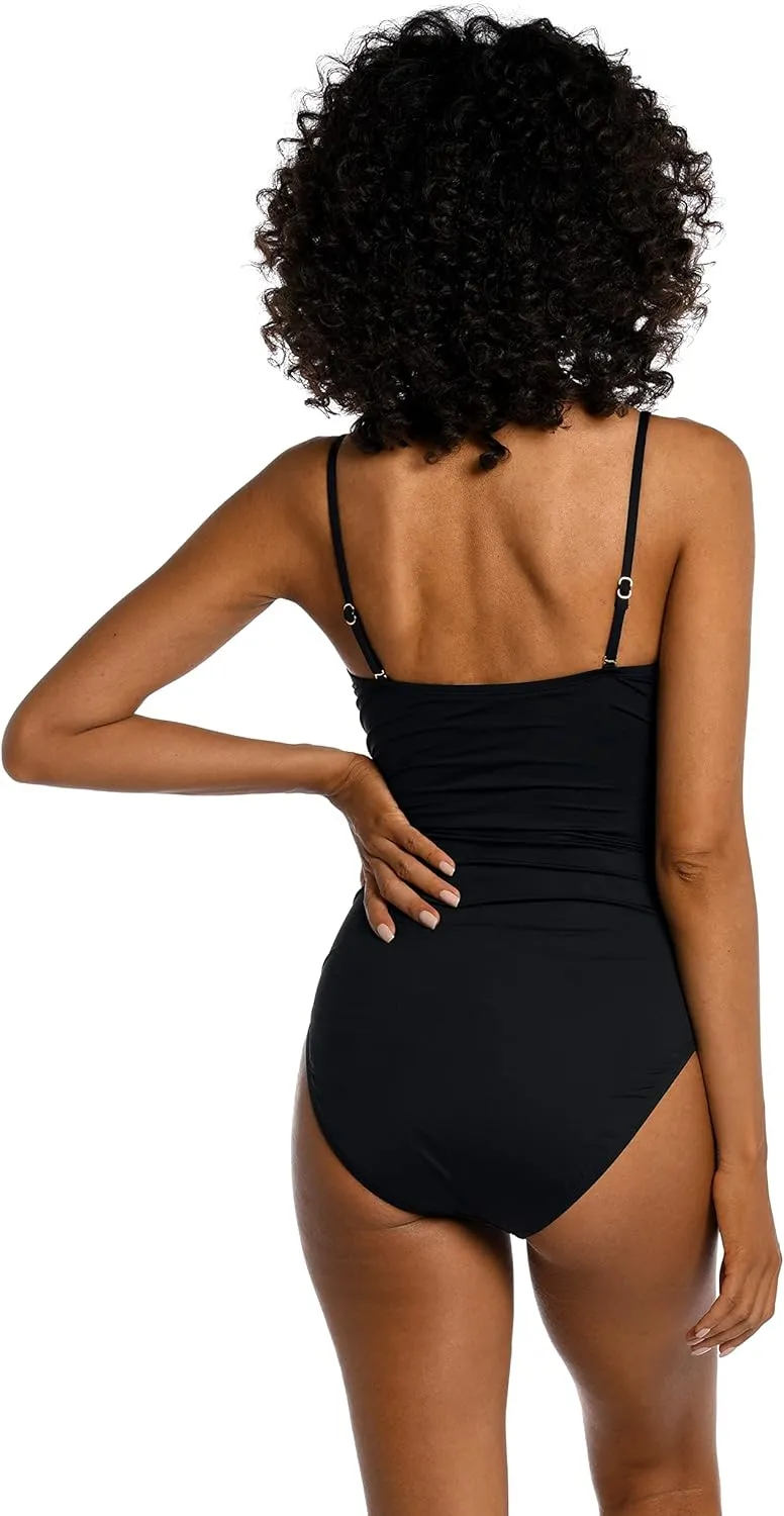 La Blanca Women's Standard Island Goddess Bandeau One Piece Swimsuit