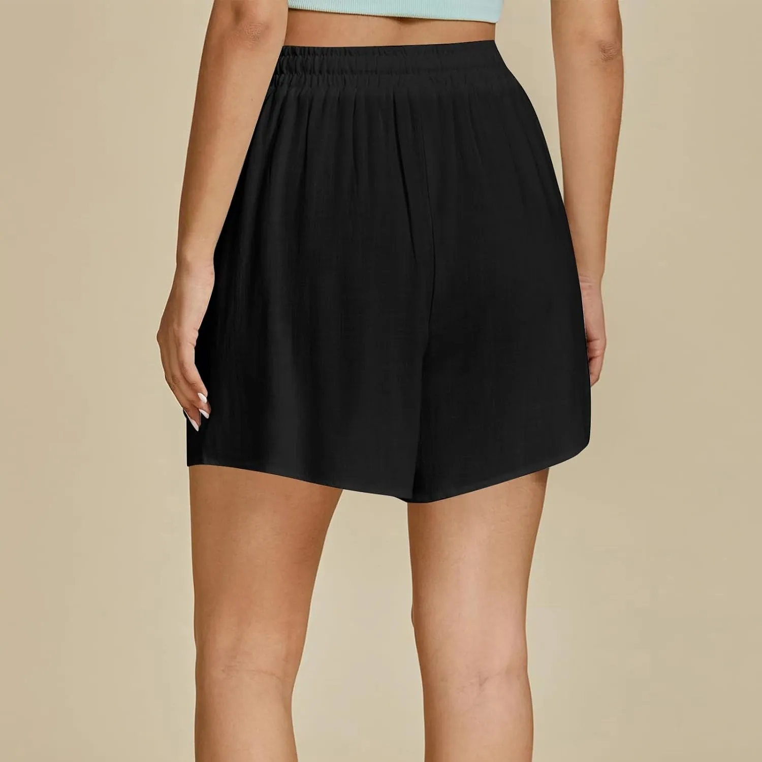 Lastesso Running Shorts for Women Lightweight High Waisted Drawstring Shorts with Pockets Breathable Workout Summer Shorts