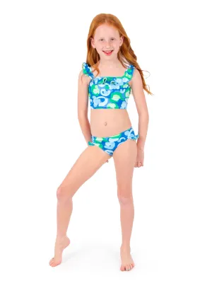 Lil Lola Set - Sea Glass Spot Cheetah/Deco Palm
