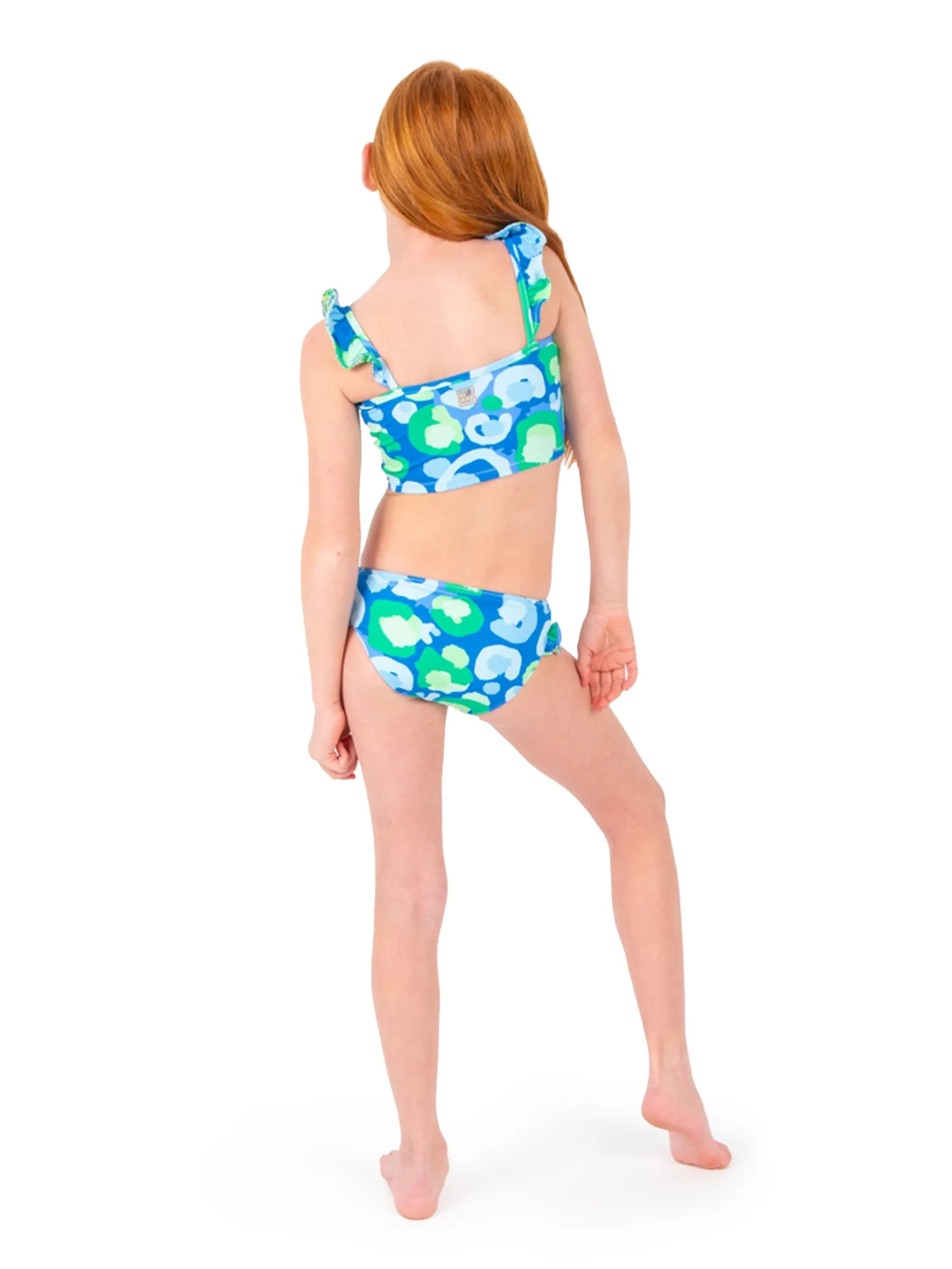 Lil Lola Set - Sea Glass Spot Cheetah/Deco Palm