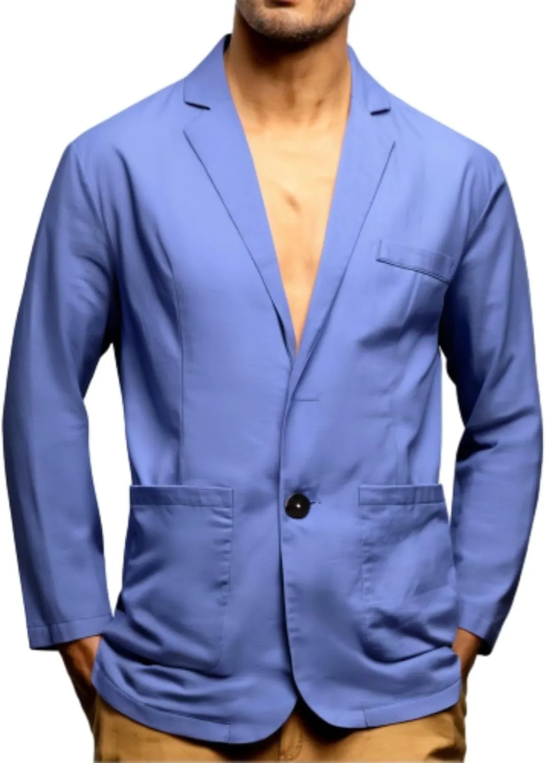Linen Blazer Men Summer Casual Business Suit Jackets Lightweight Sports Linen Suit Jacket for Men