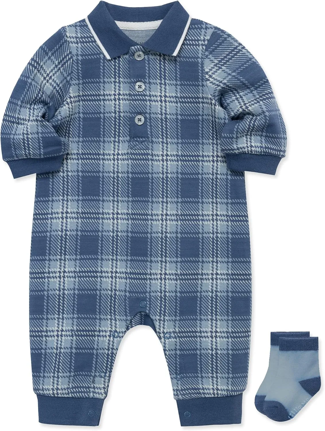 Little Me Clothes for Baby Boys' Coverall and Socks Set, 3 Months - 12 Months