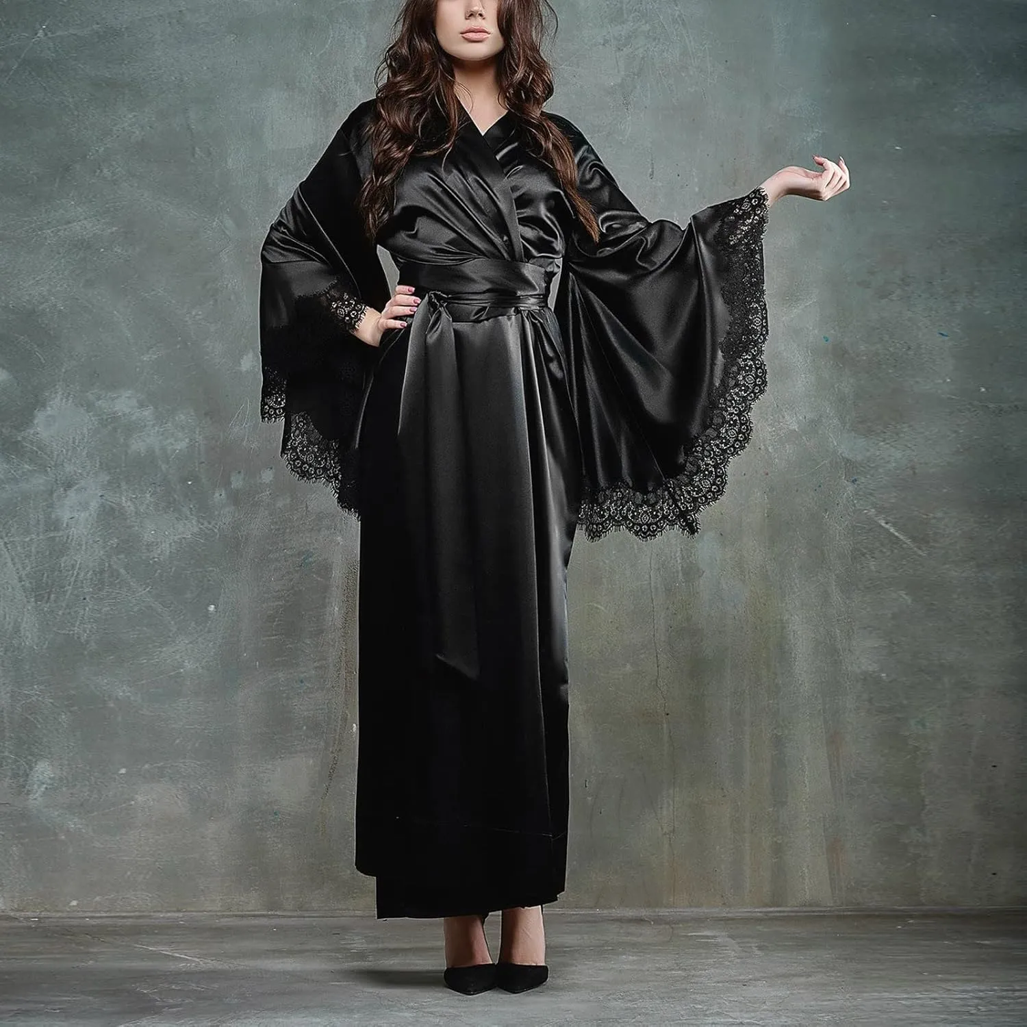 Long Hooded Robe for Women Wedding Bath Robe with Lace Trim Robes for Women Plus Size Cotton Womens Robe Robe Plus