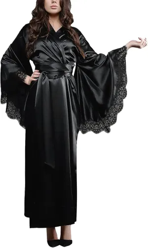 Long Hooded Robe for Women Wedding Bath Robe with Lace Trim Robes for Women Plus Size Cotton Womens Robe Robe Plus