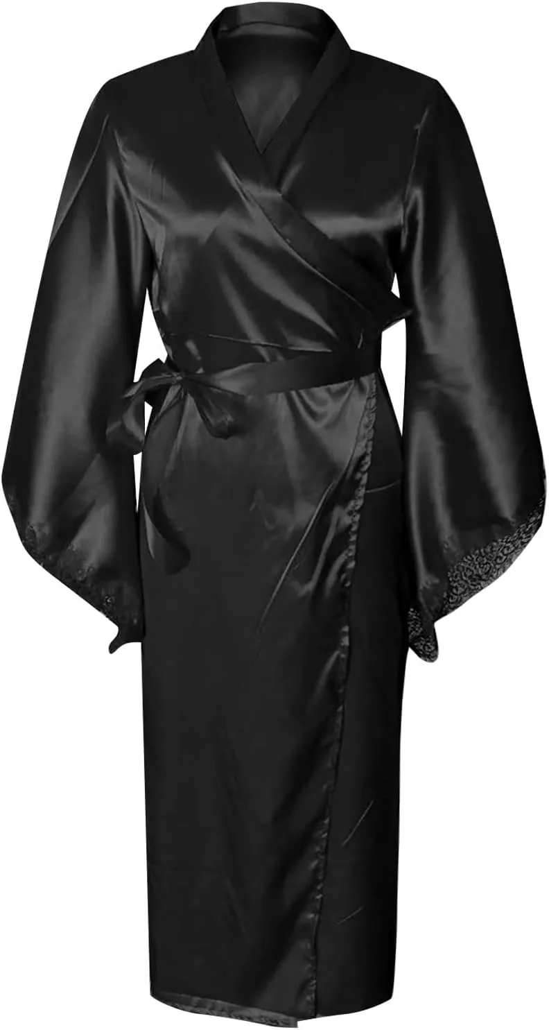 Long Hooded Robe for Women Wedding Bath Robe with Lace Trim Robes for Women Plus Size Cotton Womens Robe Robe Plus