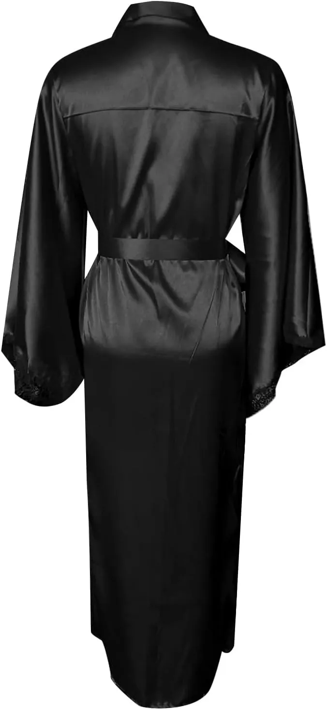 Long Hooded Robe for Women Wedding Bath Robe with Lace Trim Robes for Women Plus Size Cotton Womens Robe Robe Plus