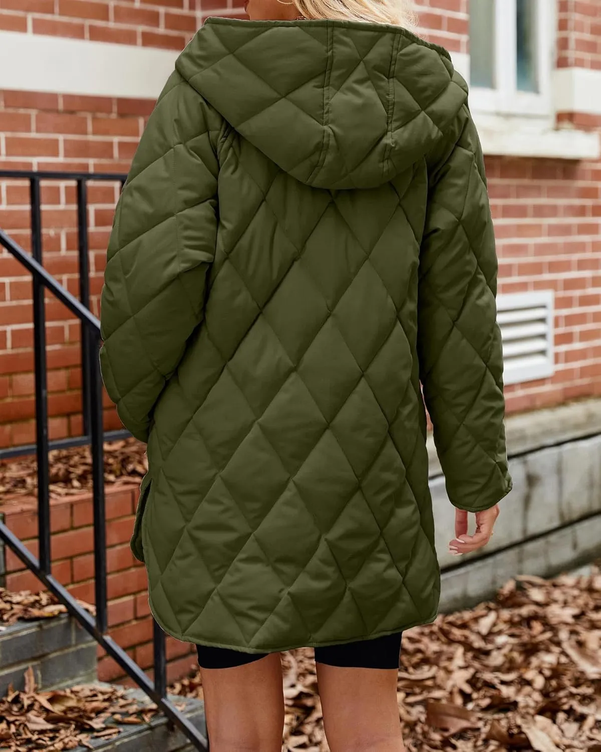 Long Jackets for Women Lightweight Warm Winter Coats for Women Diamond Quilted Hooded Puffer Jacket with Pockets
