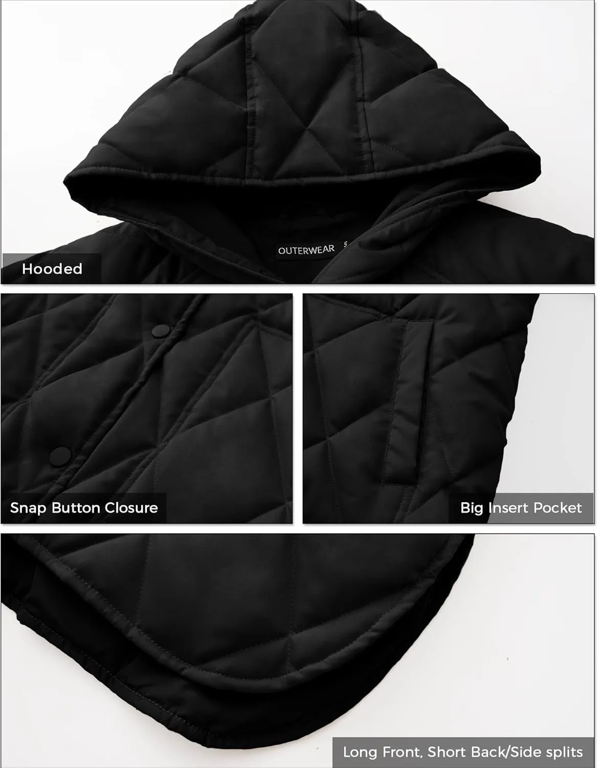 Long Jackets for Women Lightweight Warm Winter Coats for Women Diamond Quilted Hooded Puffer Jacket with Pockets