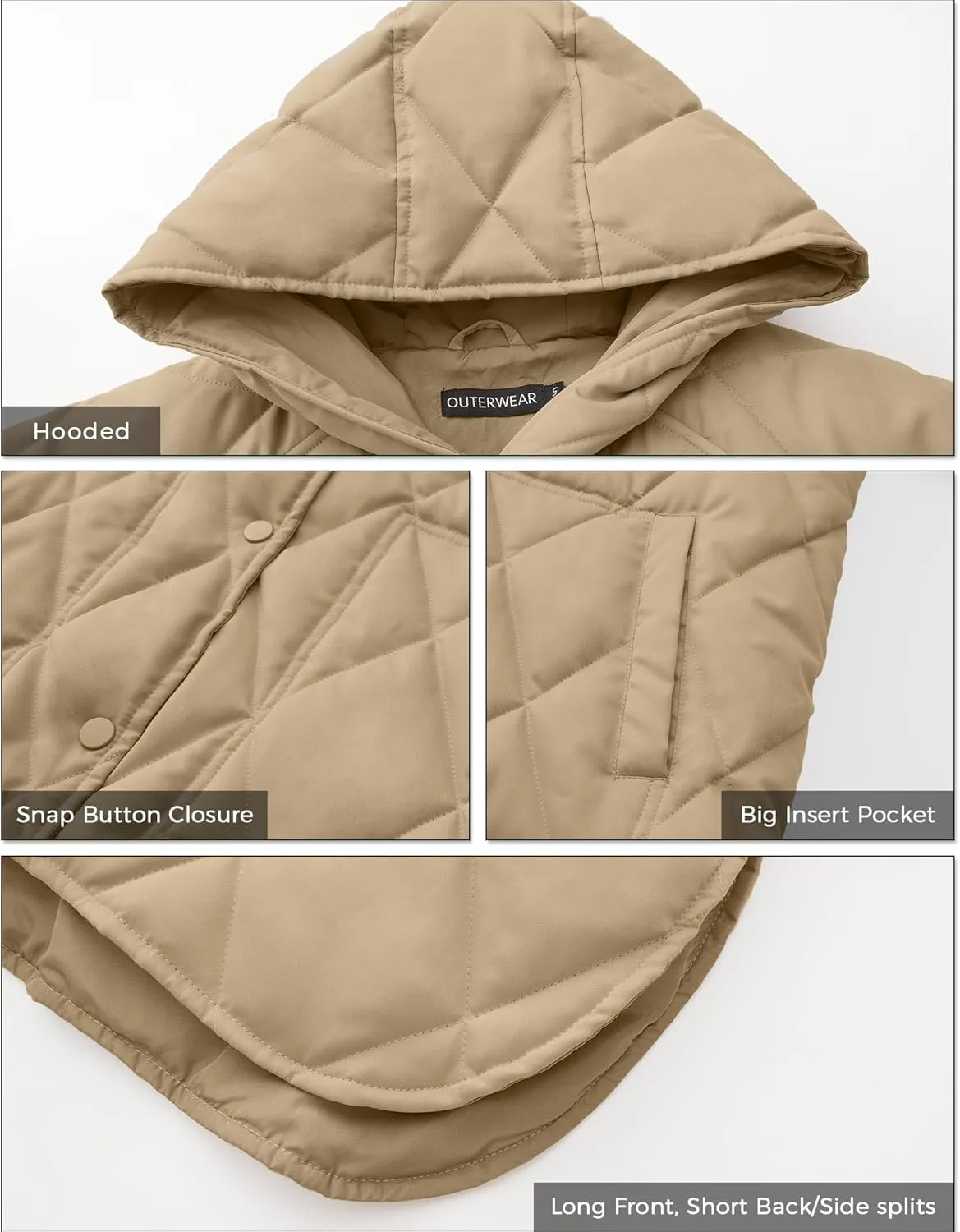 Long Jackets for Women Lightweight Warm Winter Coats for Women Diamond Quilted Hooded Puffer Jacket with Pockets