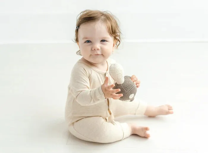 Long Sleeved Coverall with Handcover, Bone