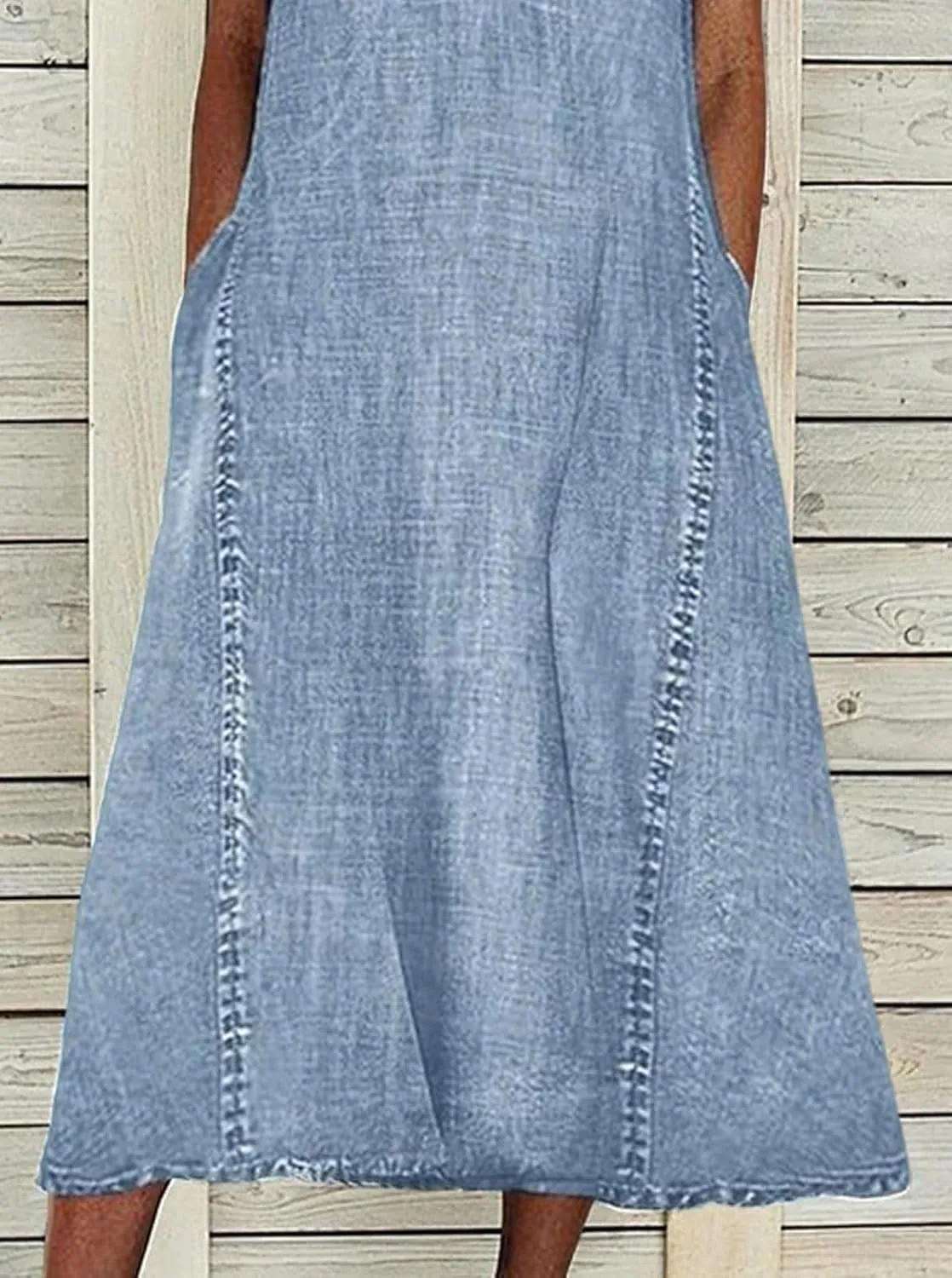 loveimgs Women Summer Sleeveless Denim Midi Dress Jean Jumper A Line Tunic Sundress Western Long Shift Tank Dress 2025