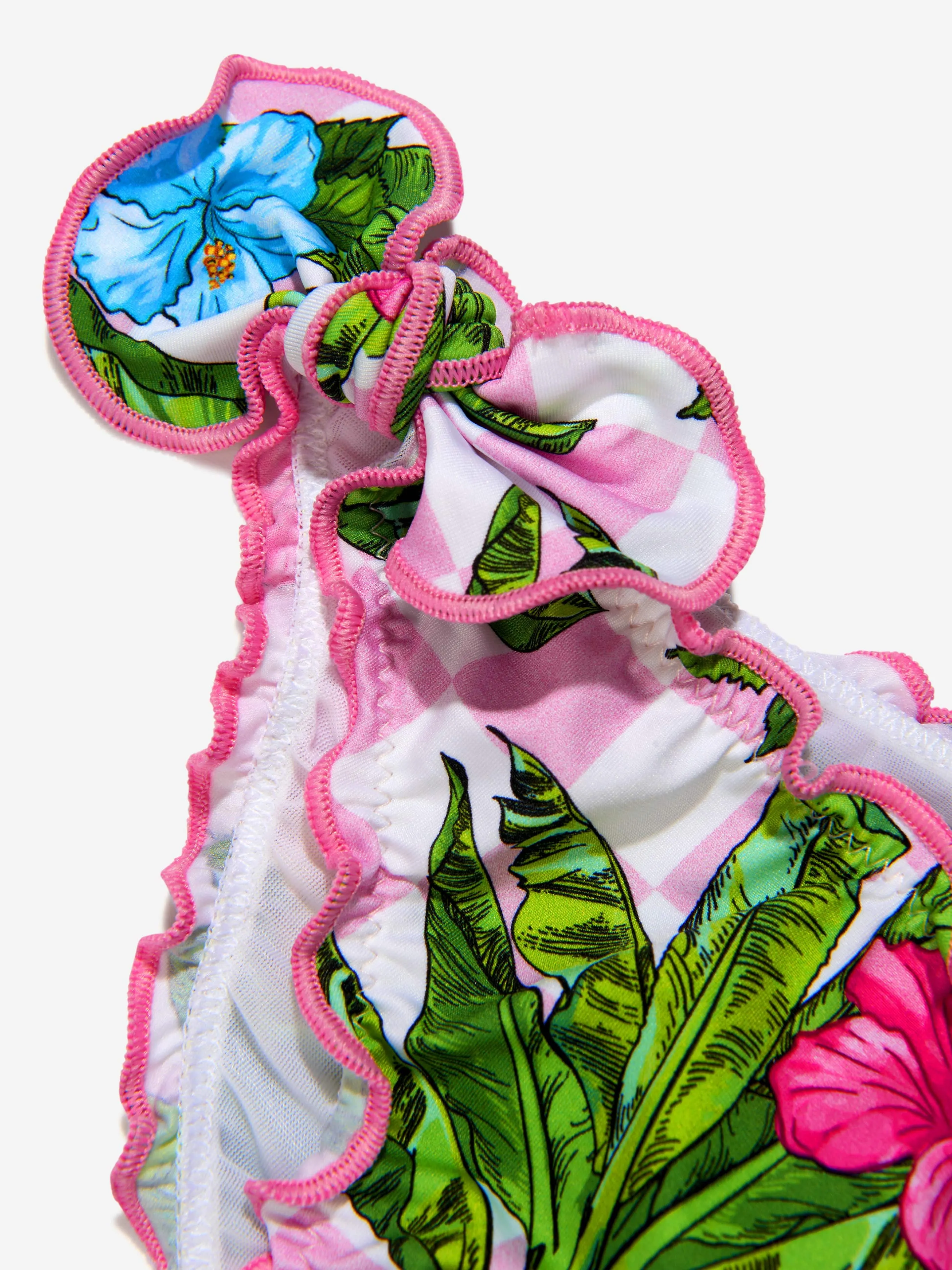 MC2 Saint Barth Girls Check Flower Print Bikini
