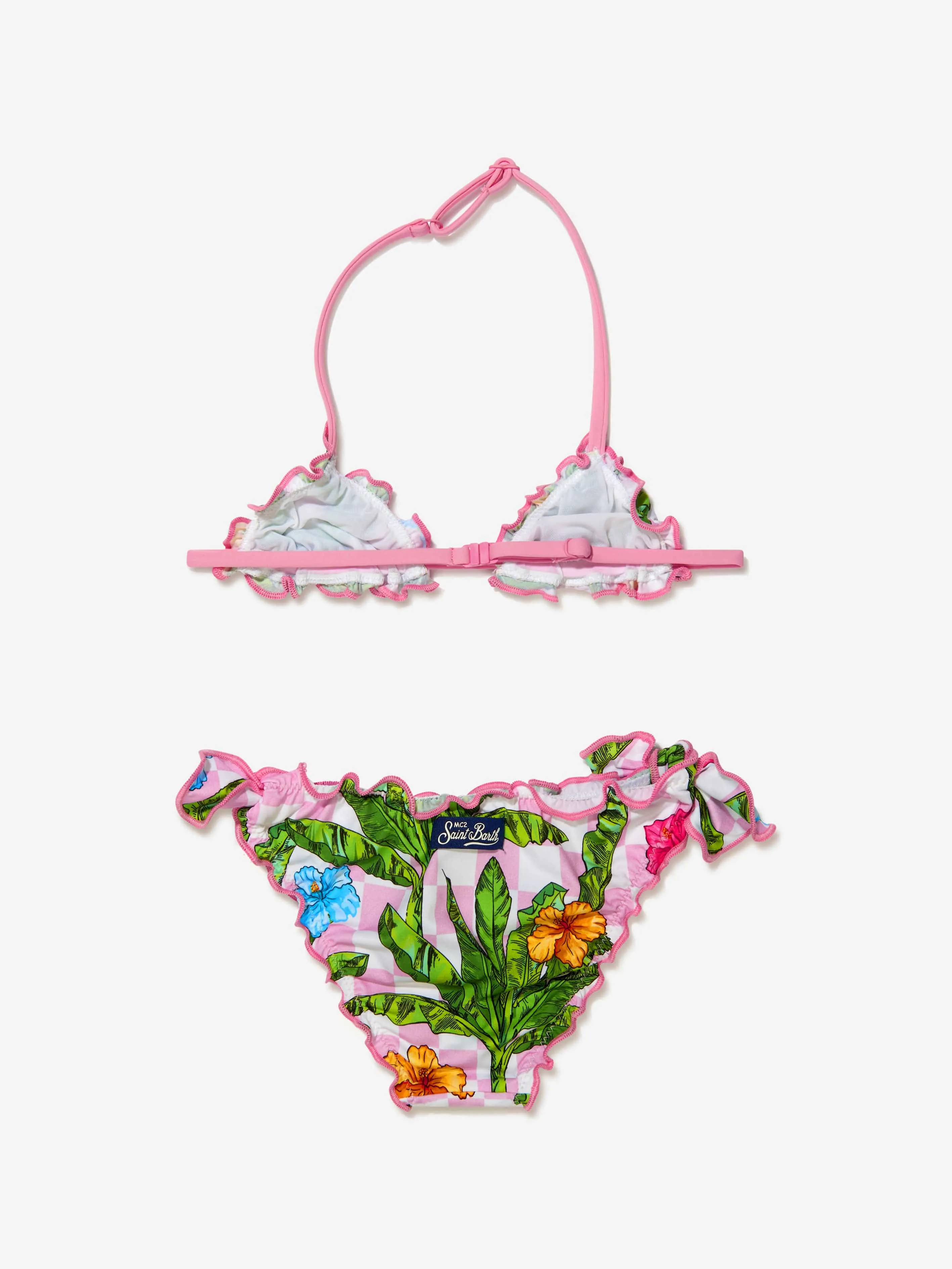 MC2 Saint Barth Girls Check Flower Print Bikini