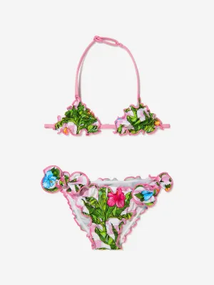 MC2 Saint Barth Girls Check Flower Print Bikini