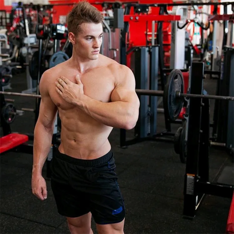 Men Fitness Bodybuilding Shorts Summer Workout Breathable Quick Dry