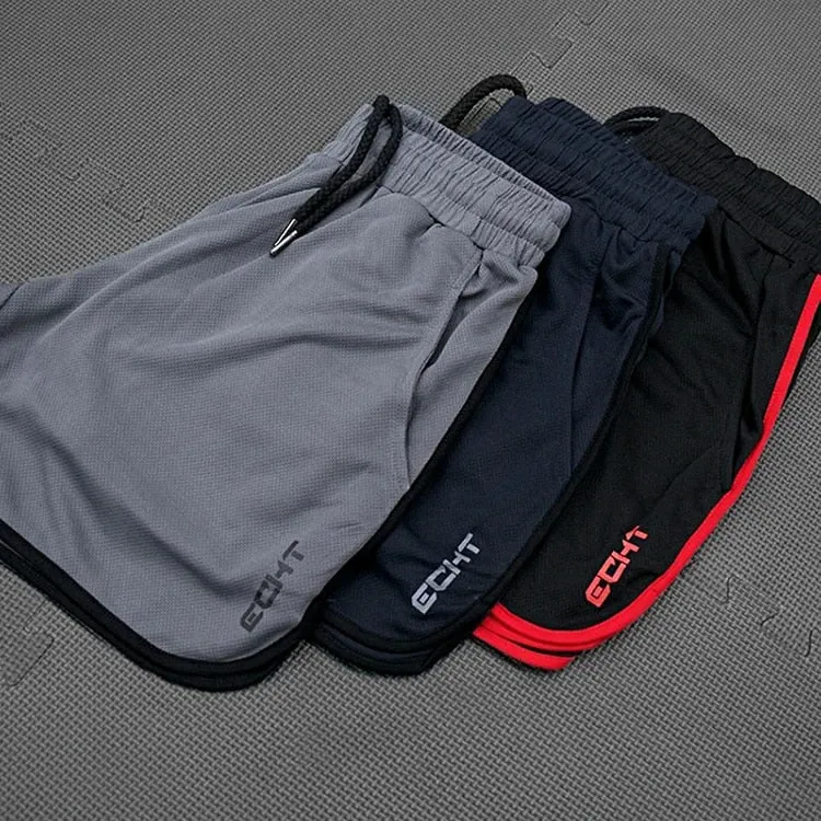 Men Fitness Bodybuilding Shorts Summer Workout Breathable Quick Dry