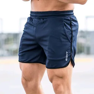 Men Fitness Bodybuilding Shorts Summer Workout Breathable Quick Dry
