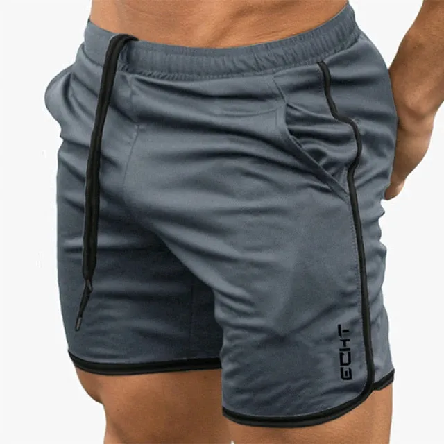 Men Fitness Bodybuilding Shorts Summer Workout Breathable Quick Dry