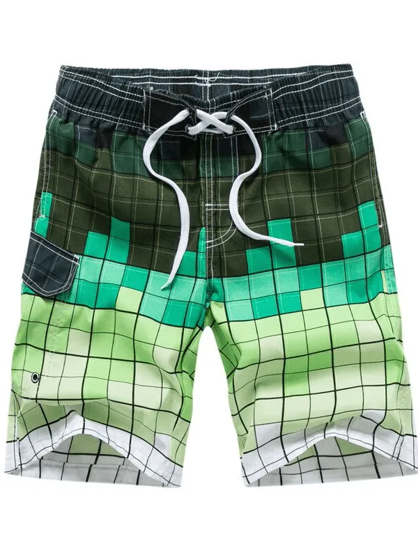 Men's Beach Quick Dry Swimming Shorts with Side Pocket - SF0860