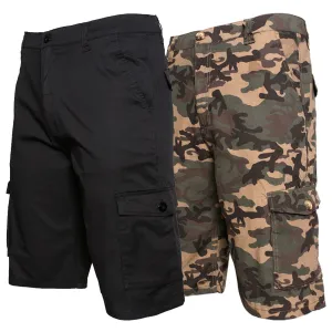 Mens Cargo Cotton Shorts Work Casual Relaxed Fit Pocket