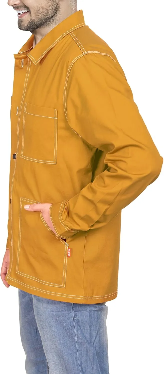 Mens Casual Lightweight Jacket Cotton Overshirts Button Down Shirt Jackets Regular & Big-tall Shacket Jacket