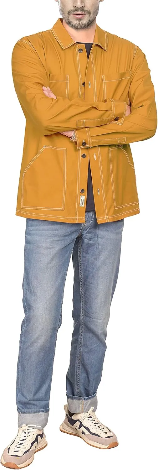 Mens Casual Lightweight Jacket Cotton Overshirts Button Down Shirt Jackets Regular & Big-tall Shacket Jacket